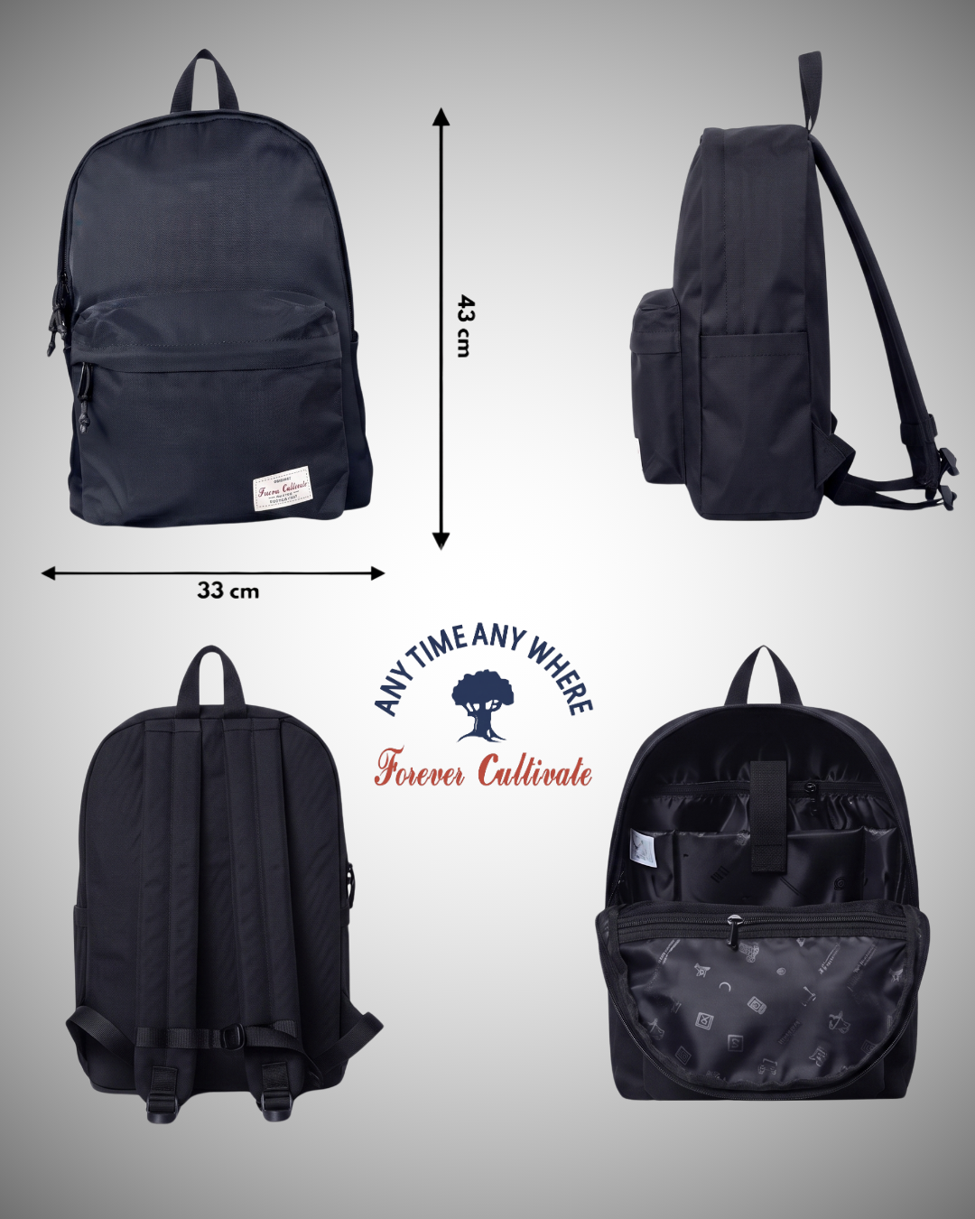 Sac à dos Forever Cultivate – All Black