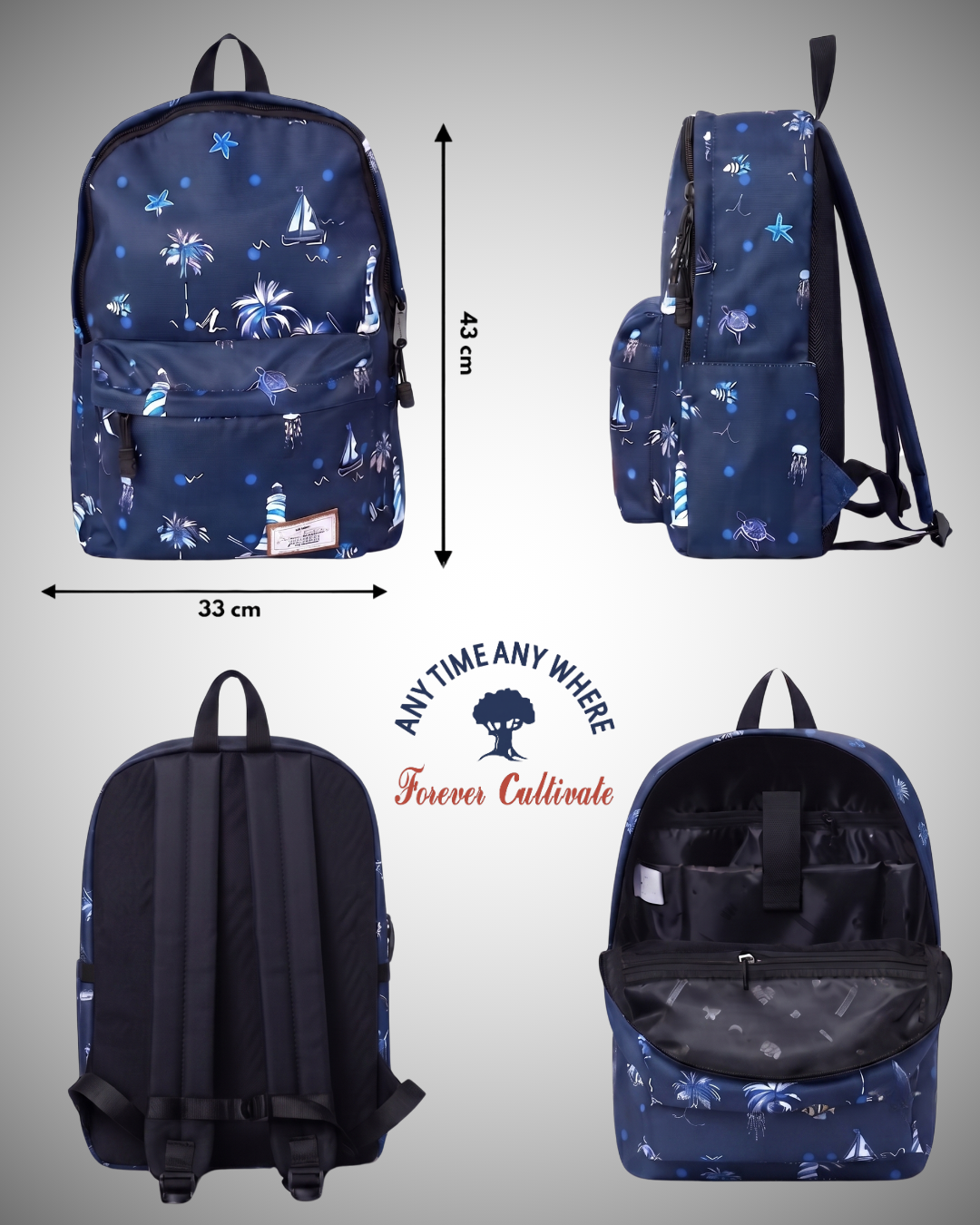 Sac à dos Forever Cultivate – Midnight Blue